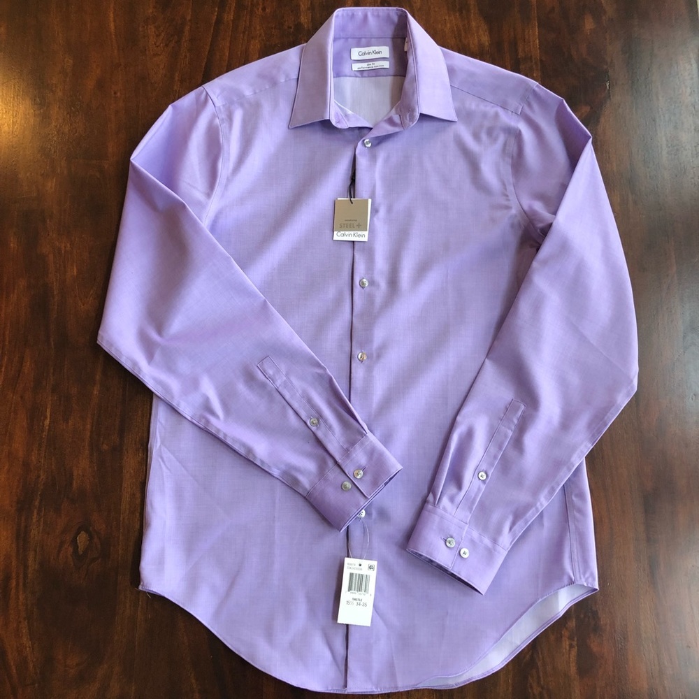 NWT! Calvin Klein Slim Fit Performance Dress Shirt
